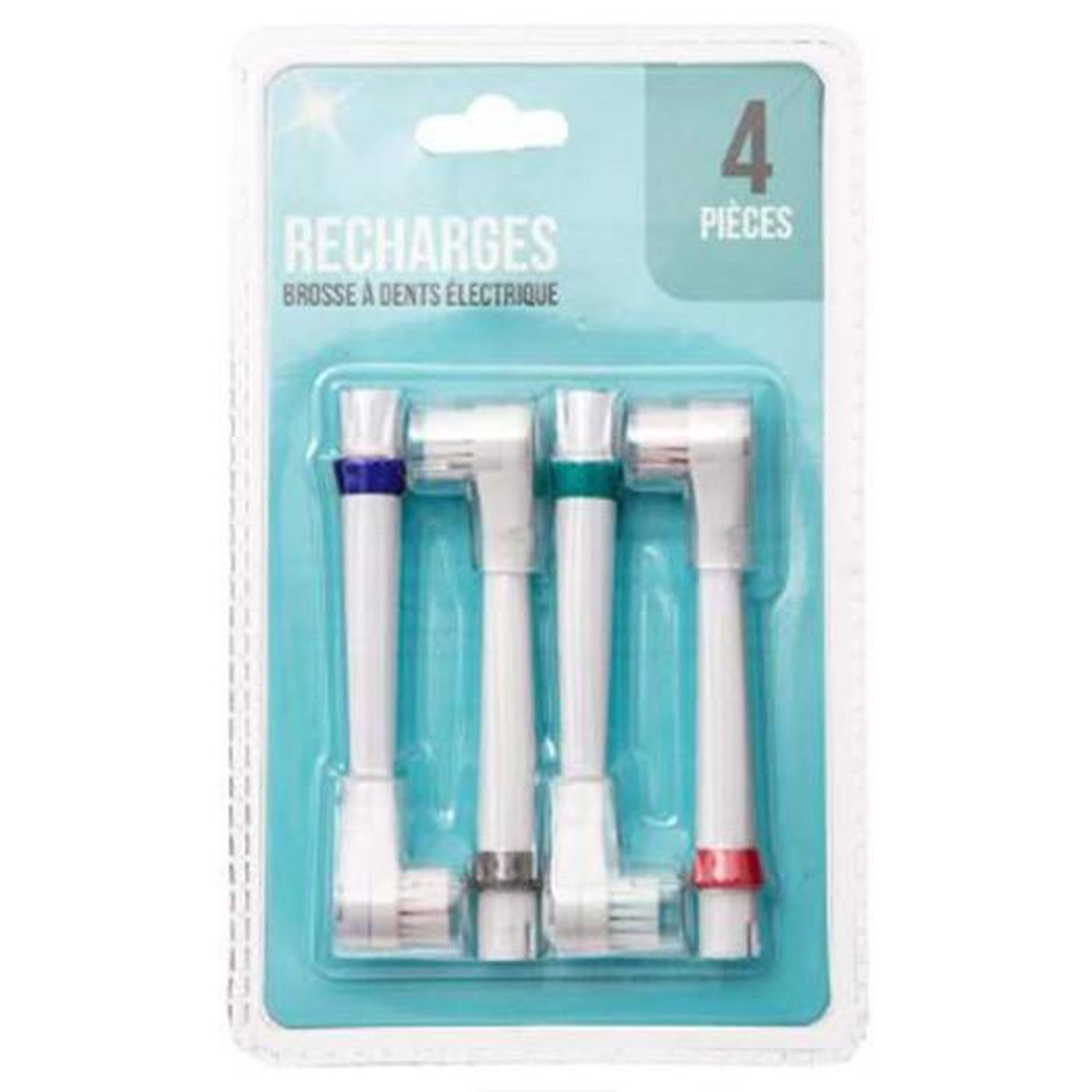 Voir la diapositive 6 : Paris Prix Lot de 4 têtes brosse à dents  électrique  9cm blanc