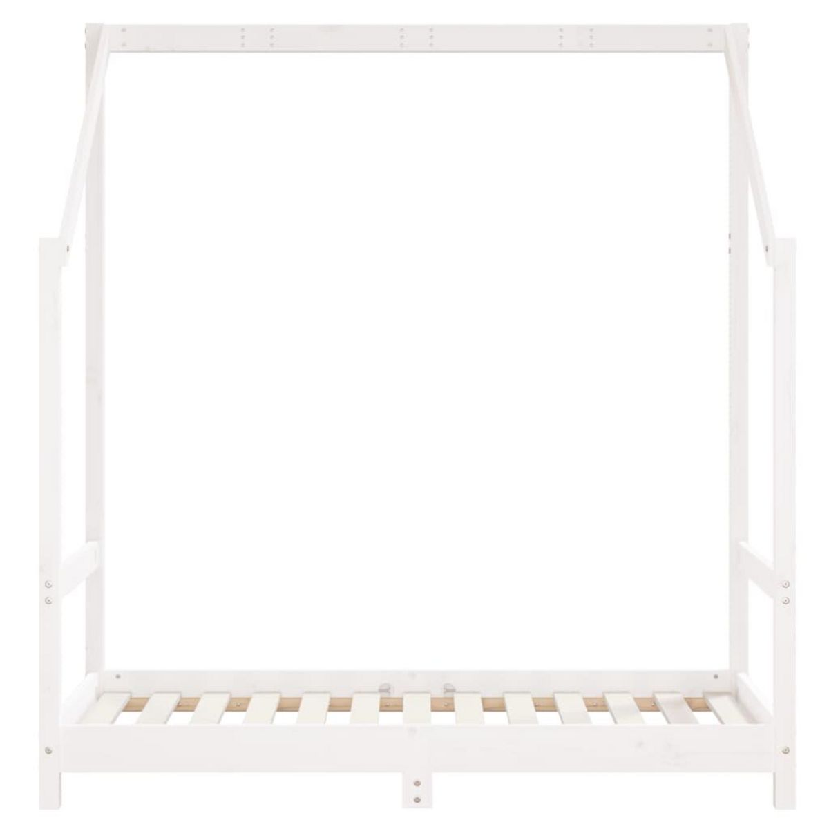 VIDAXL Cadre de lit pour enfant blanc 70x140 cm bois de pin massif