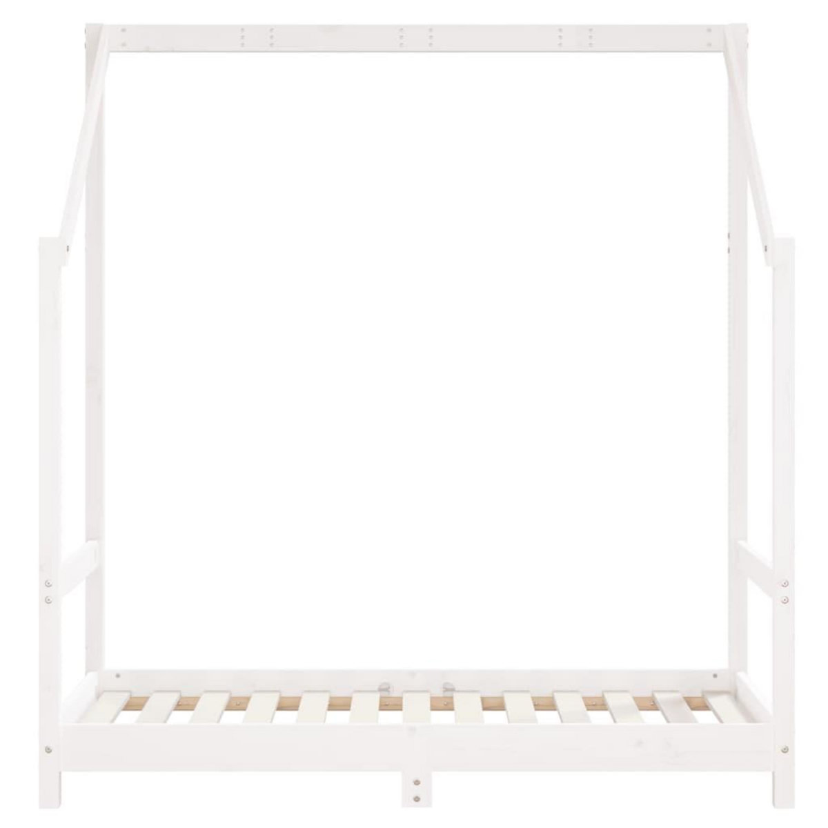 VIDAXL Cadre de lit pour enfant blanc 70x140 cm bois de pin massif