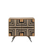 Voir la diapositive 2 : Paris Prix Buffet 2 Portes en Bois  Fils Tissés  92cm Multicolore