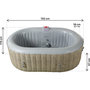 Voir la diapositive 4 : Habitat et Jardin Spa ovale en PVC  Paris  - 2 places -  Marron/ Gris clair