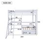 Voir la diapositive 3 : MERAX Lit combiné enfant 90x200cm pin coloris blanc