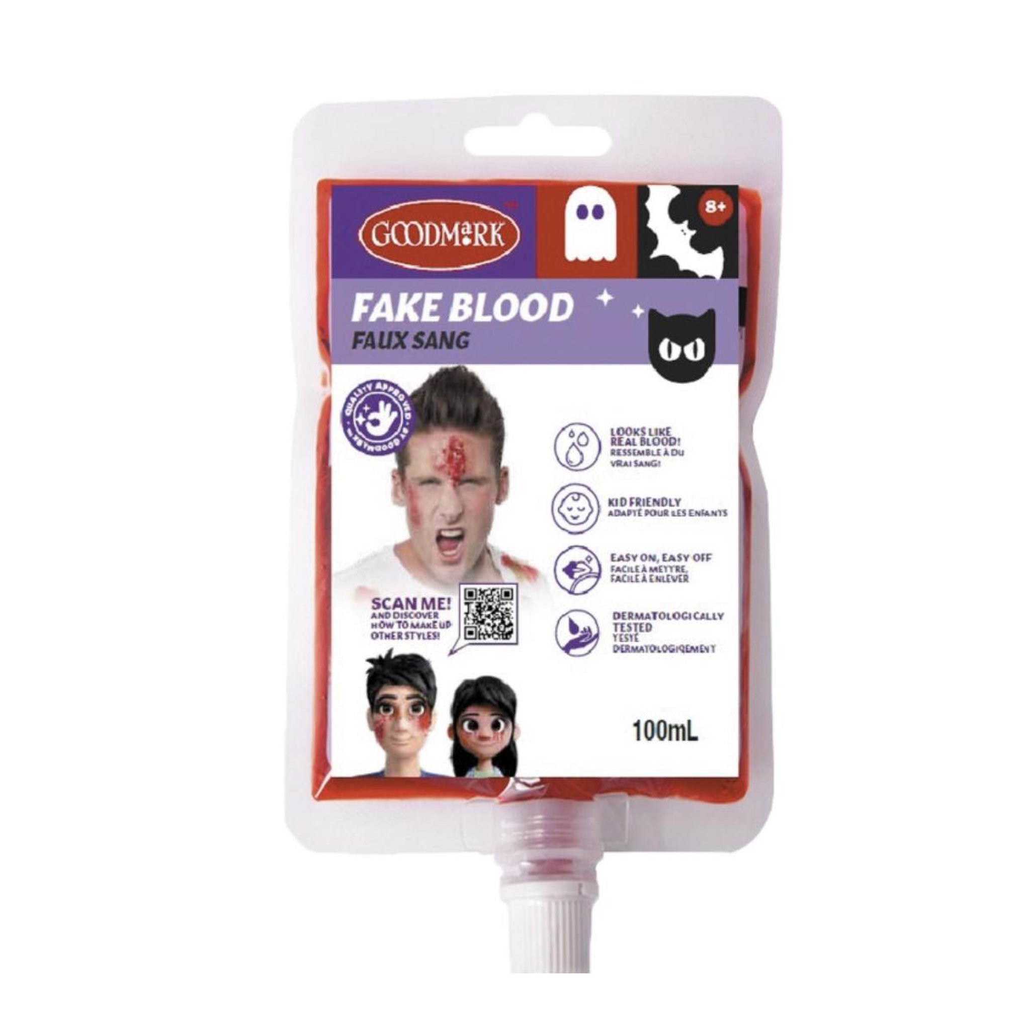 Funnyman Products Poche de faux sang 100ml - Farces et attrapes