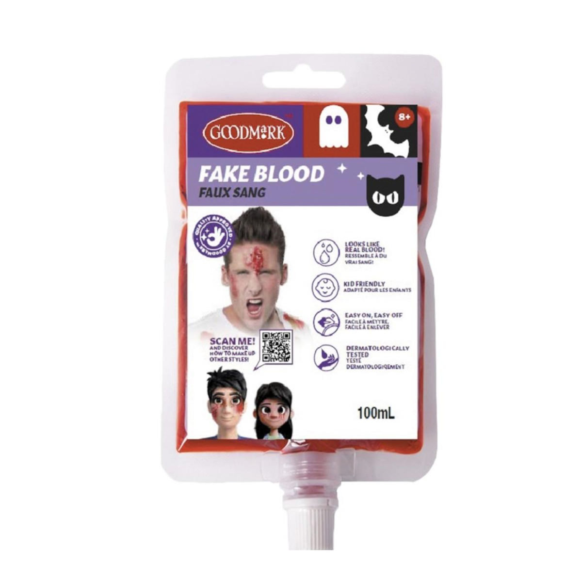 Funnyman Products Poche de faux sang 100ml - Farces et attrapes