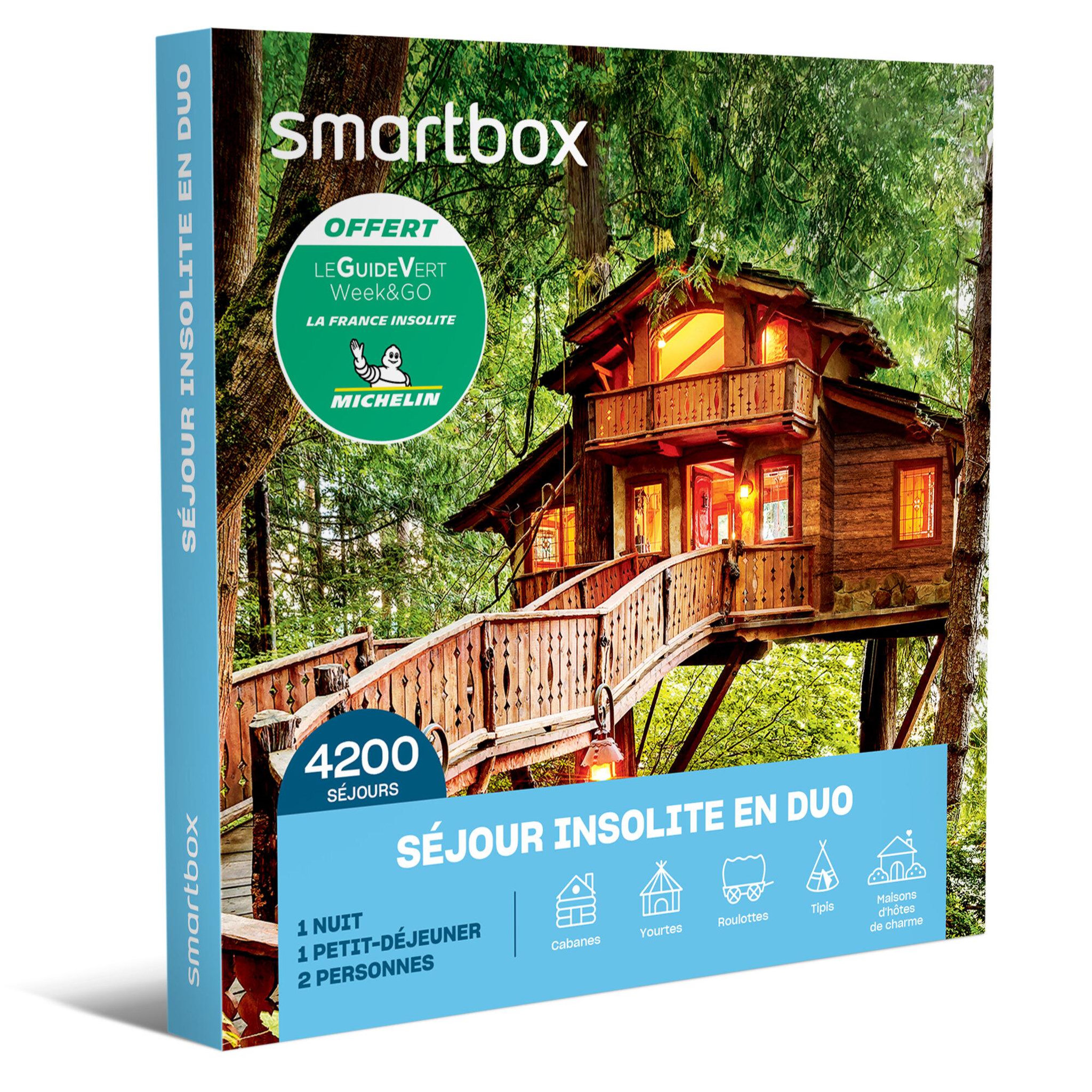 Voir la diapositive 1 : Smartbox Séjours insolite en duo - Coffret Cadeau Séjour