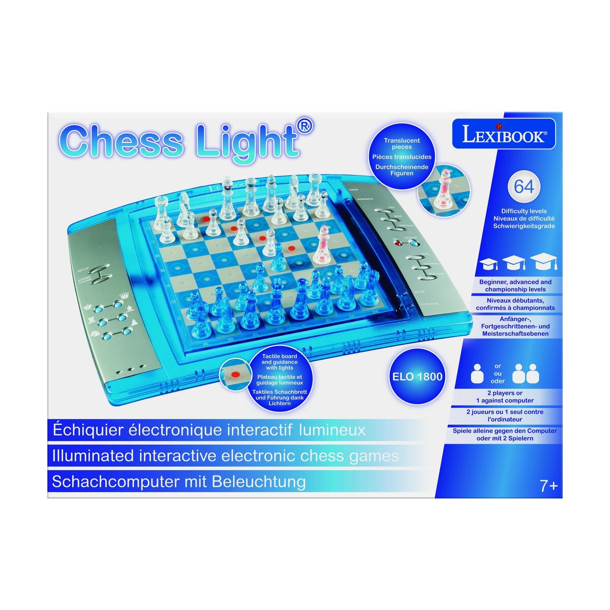 Lexibook ChessLight Jeu d'échecs électronique lumineux