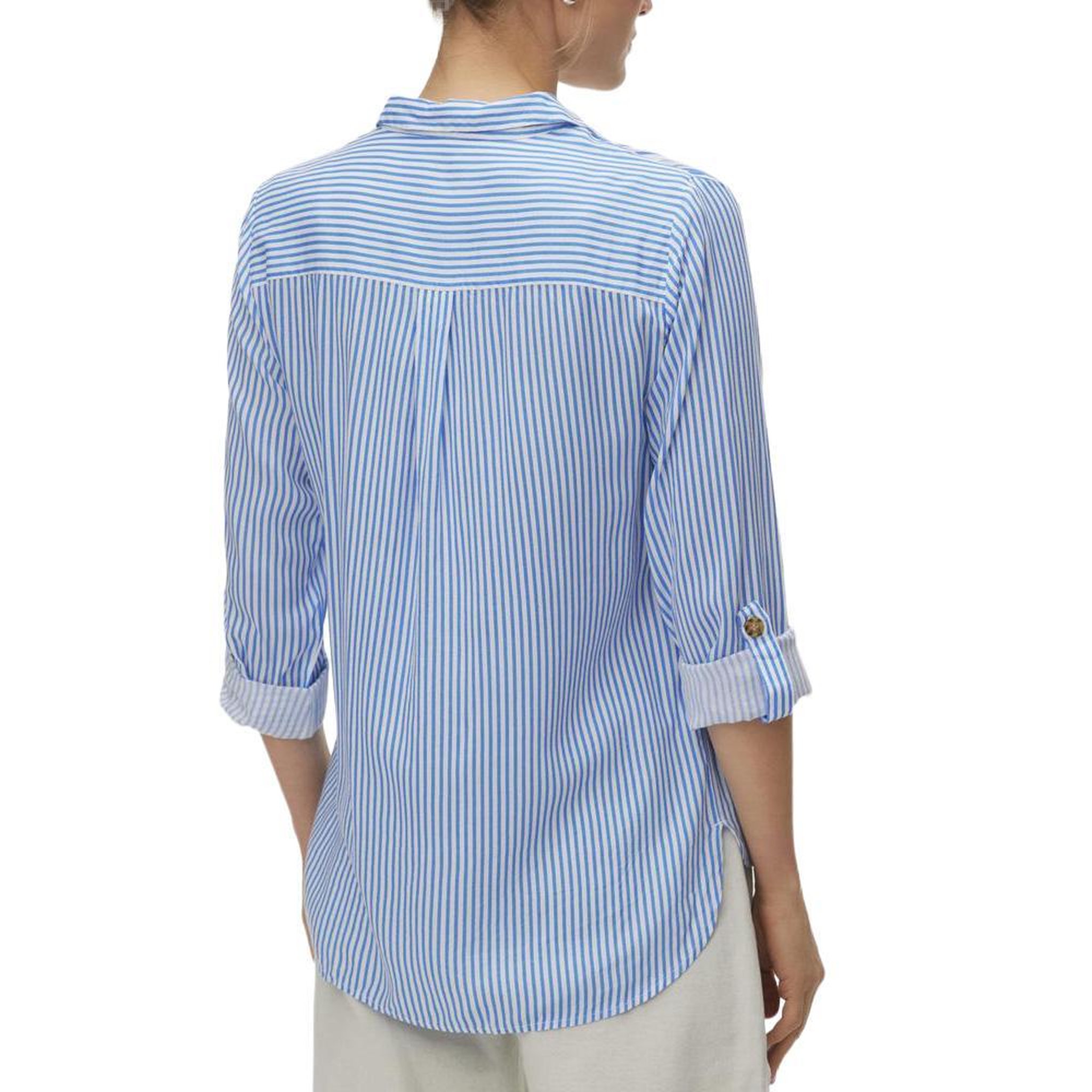 Voir la diapositive 2 : Vero Moda Chemise Bleu moyen/Blanc Femme Vero Moda Bumpy