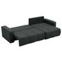 Voir la diapositive 3 : BEST MOBILIER Nicole - canapé d'angle réversible 5 places convertible avec coffre en tissu