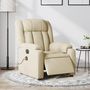 Voir la diapositive 1 : VIDAXL Fauteuil inclinable de massage electrique creme tissu