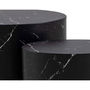 Voir la diapositive 3 : LISA DESIGN Aeryn - lot de 2 tables basses - effet marbre noir - 48 et 40 cm