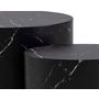 Voir la diapositive 3 : LISA DESIGN Aeryn - lot de 2 tables basses - effet marbre noir - 48 et 40 cm
