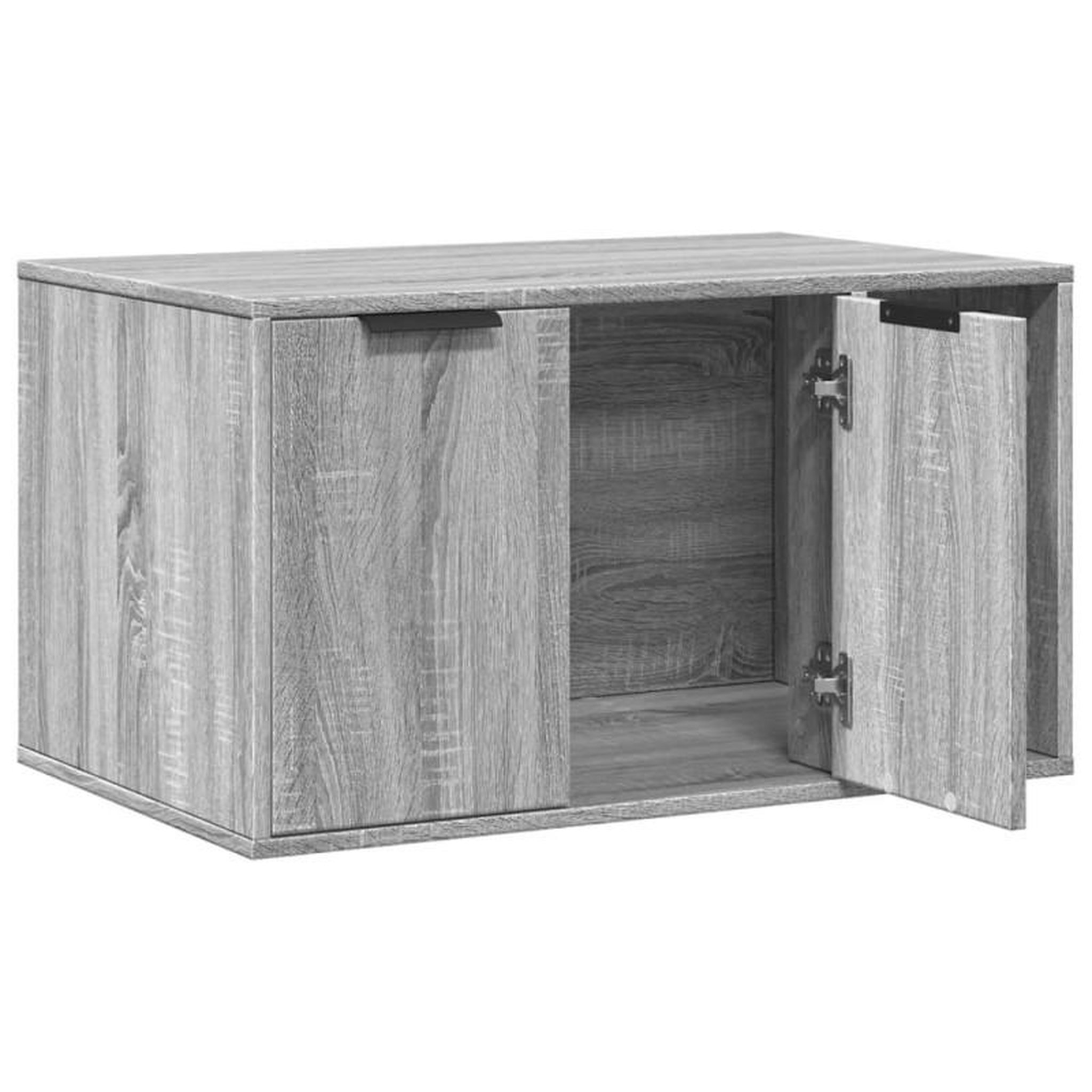 Voir la diapositive 4 : VIDAXL Meuble de bac à litière pour chat sonoma gris bois d ingénierie