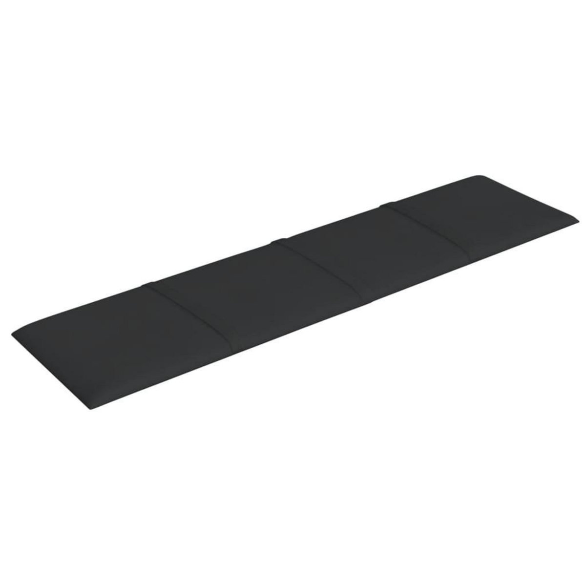 VIDAXL Panneaux muraux 12 pcs Noir 60x15 cm Tissu 1,08 m^2