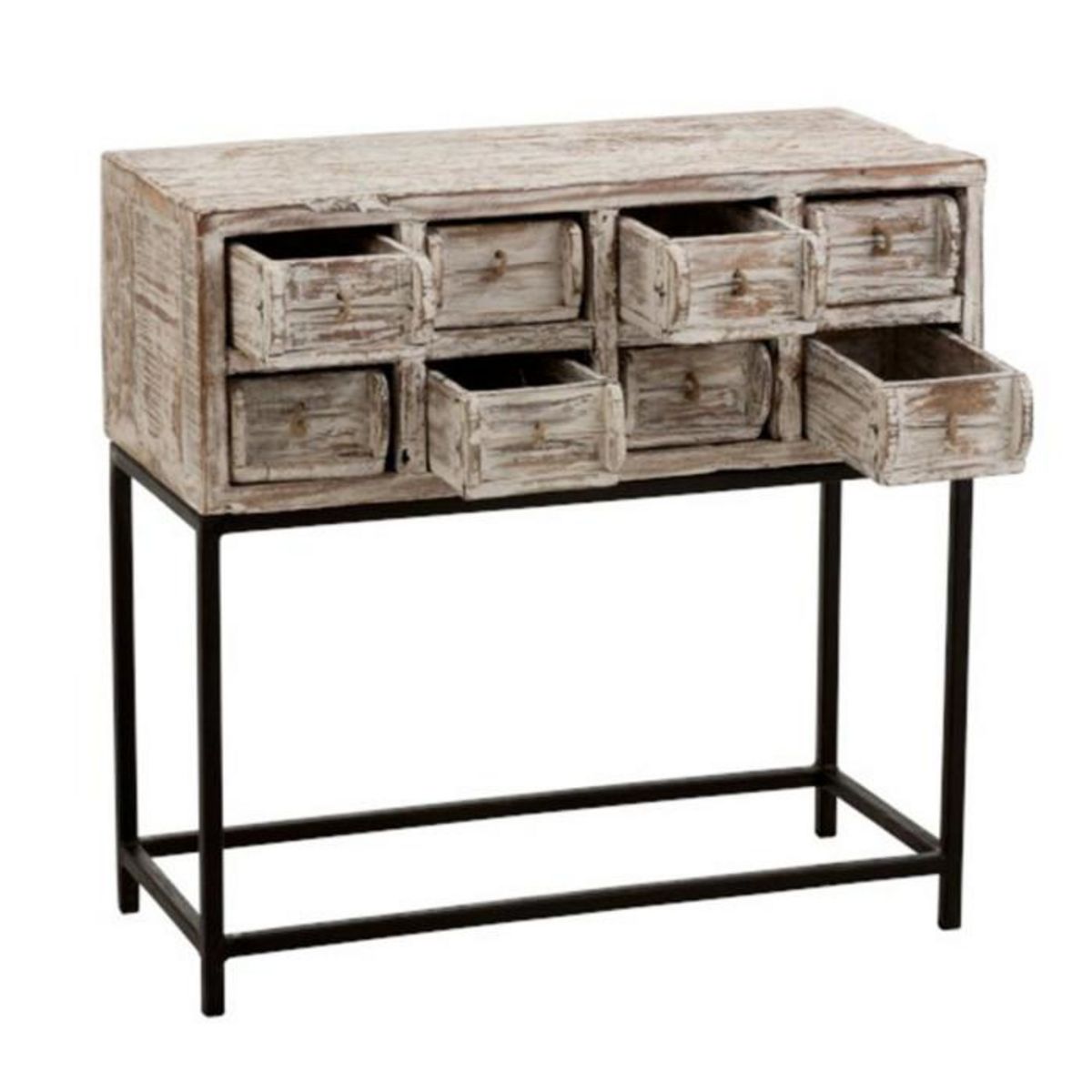 Paris Prix Console 8 Tiroirs en Bois  Marina  76cm Naturel