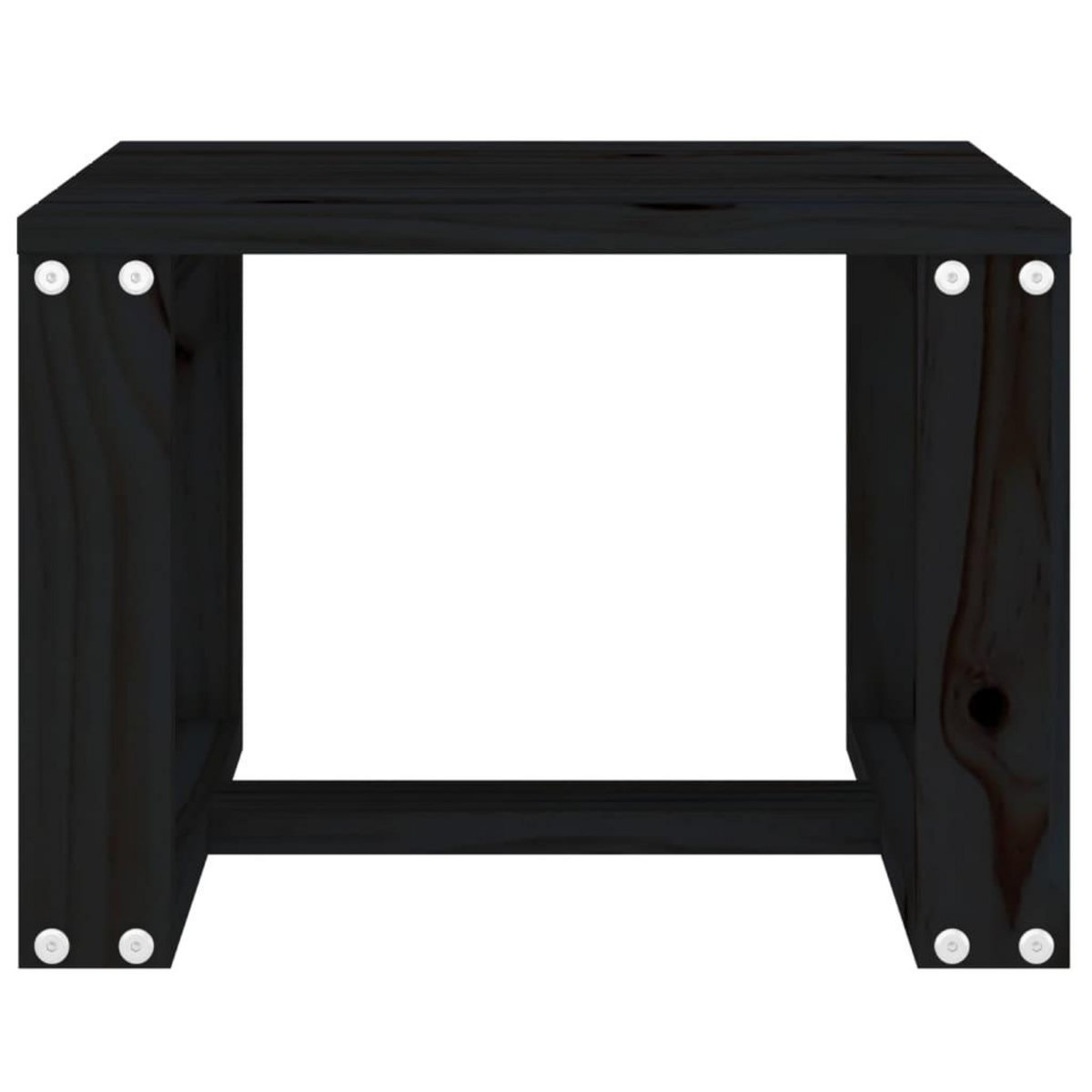 VIDAXL Table d'appoint de jardin noir 40x38x28,5 cm bois massif de pin