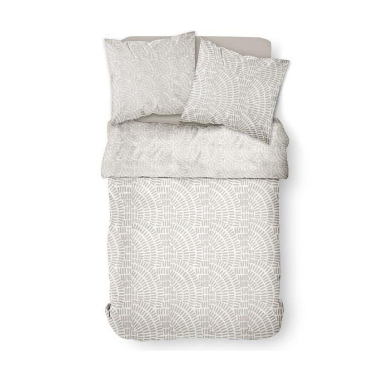 Today Parure de lit Mawira - 2 personnes - 260 x 240 cm - 100% coton - Beige Motif Ethnique - TODAY