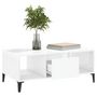 Voir la diapositive 4 : VIDAXL Table basse Blanc brillant 90x50x36,5 cm Bois d'ingenierie