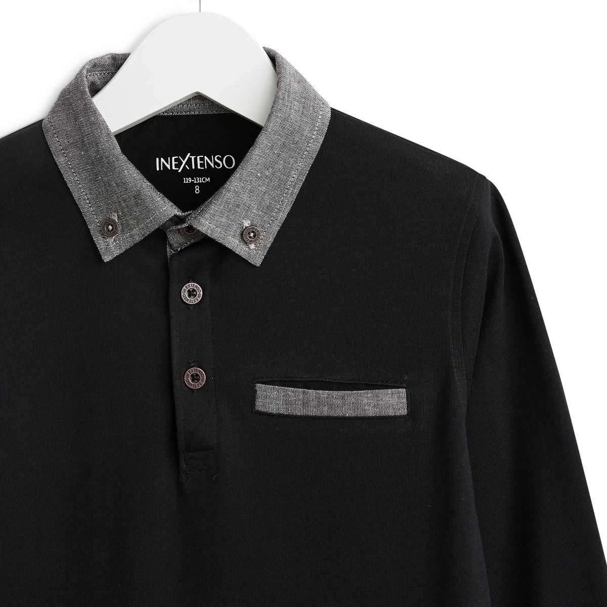 IN EXTENSO Polo manches longues col chambray garçon