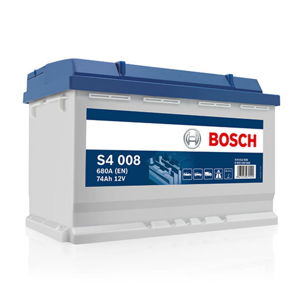 BOSCH Batterie Bosch S4008 74Ah 680A BOSCH pas cher 