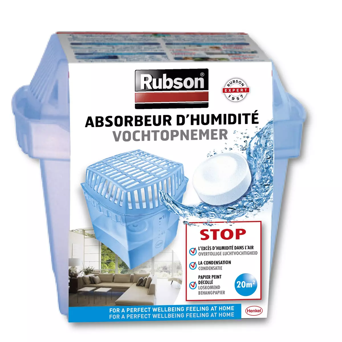 RUBSON Absorbeur d'humidité BASIC 20m²