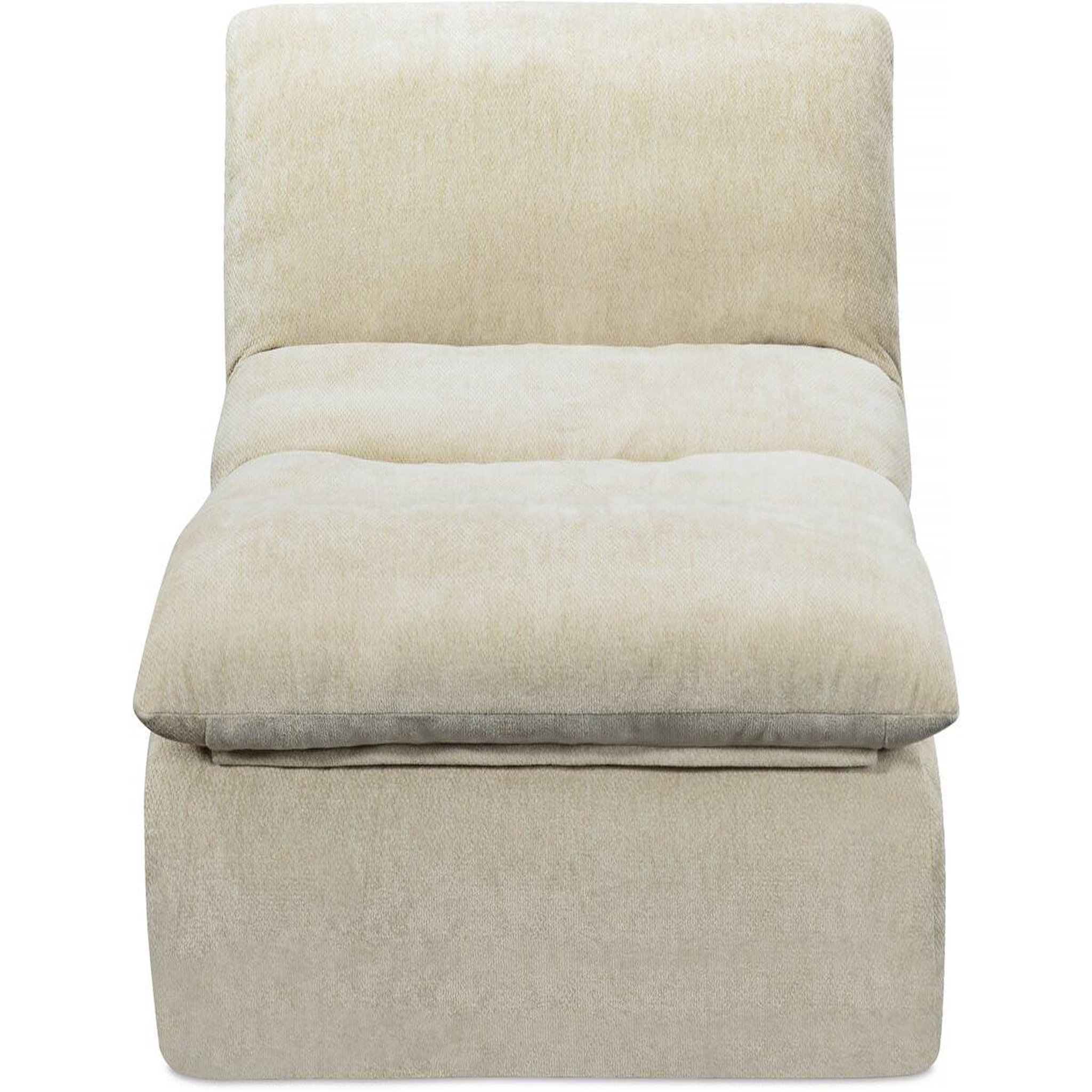 Voir la diapositive 4 : Habitat et Jardin Chauffeuse en tissu texturé  Candela  - 81 x 96 x 75 cm - Beige