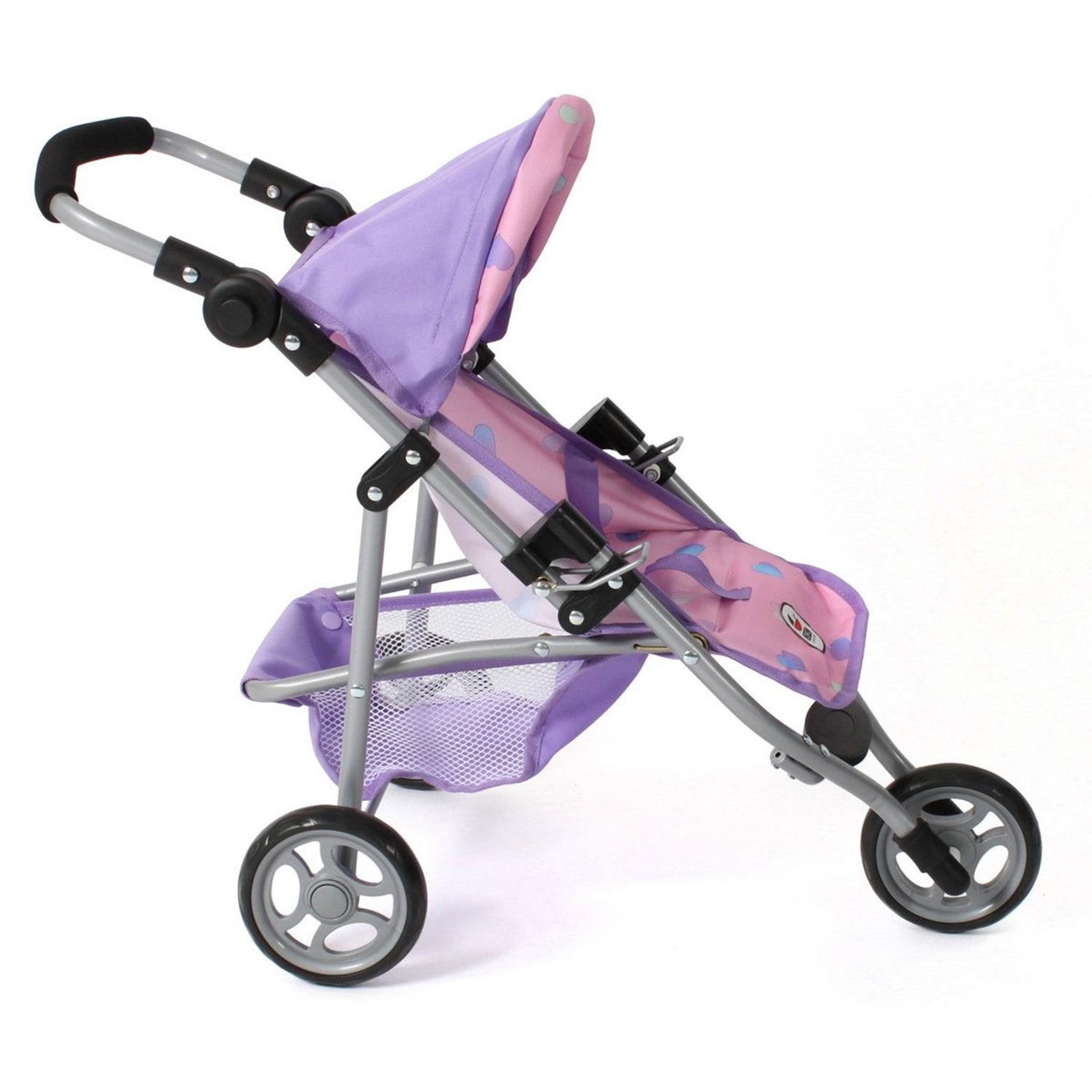 Voir la diapositive 2 : BAYER CHIC 2000 Poupées Jogging-Buggy LOLA Cœur violet-rose