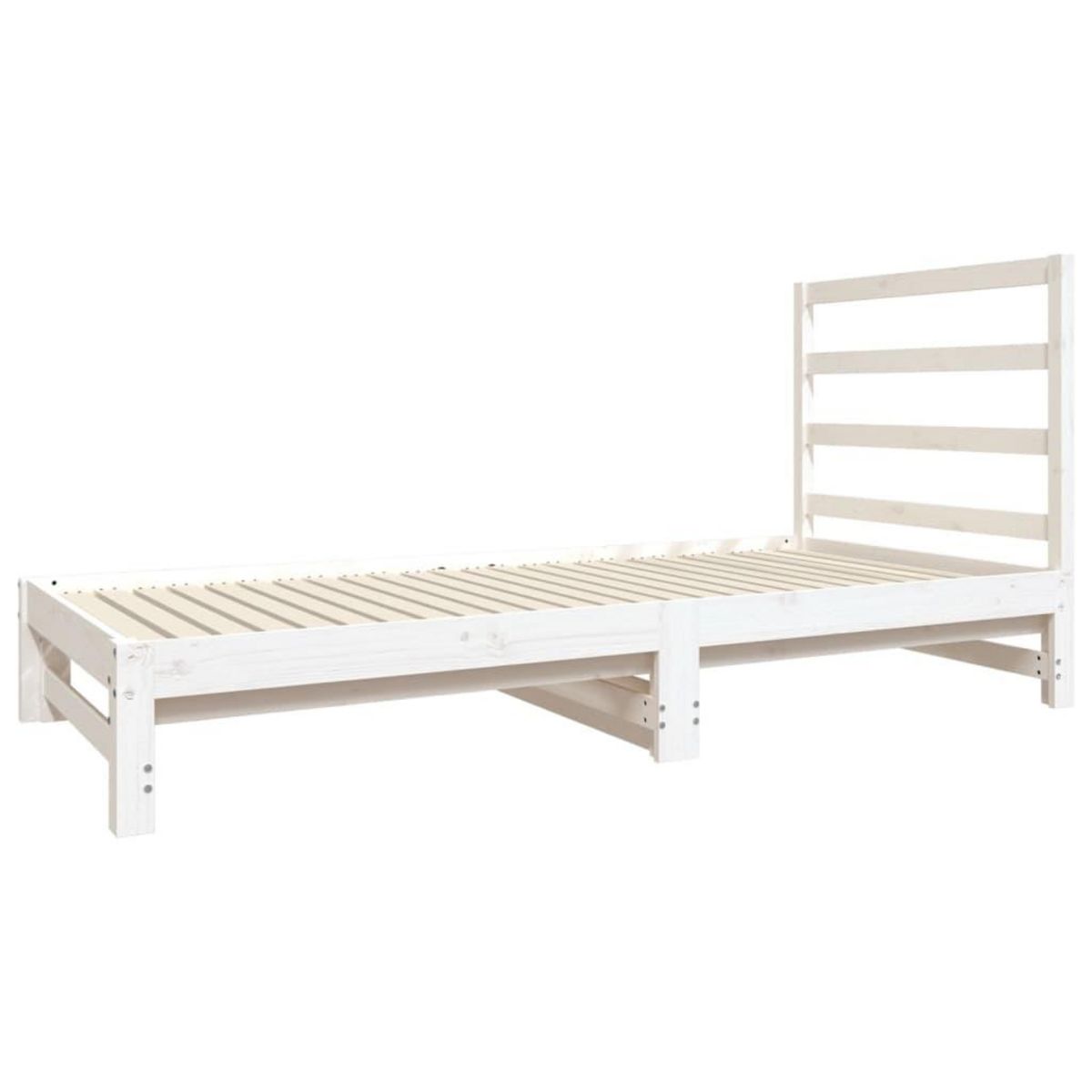 VIDAXL Lit coulissant sans matelas blanc 2x(90x190) cm