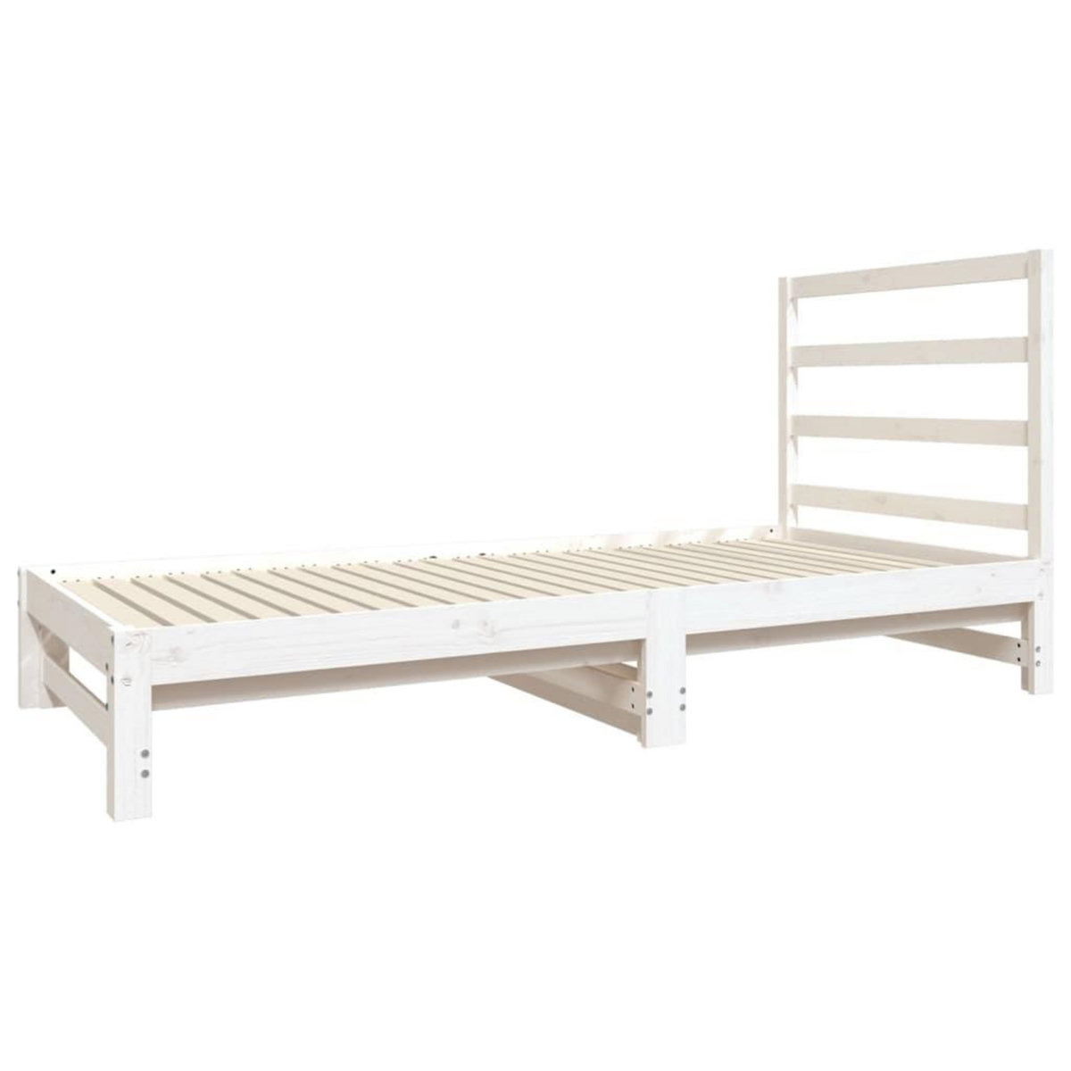 VIDAXL Lit coulissant sans matelas blanc 2x(90x190) cm