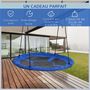 Voir la diapositive 5 : OUTSUNNY Balançoire nid d'oiseau ronde Ø 110 cm 4 anneaux inclus bleu