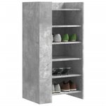 VIDAXL Armoire a chaussures gris beton 52x37,5x100cm bois d'ingenierie