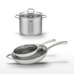 ELO Lot Faitout 26cm & Poêles 28/32cm Elo Relief Evolution