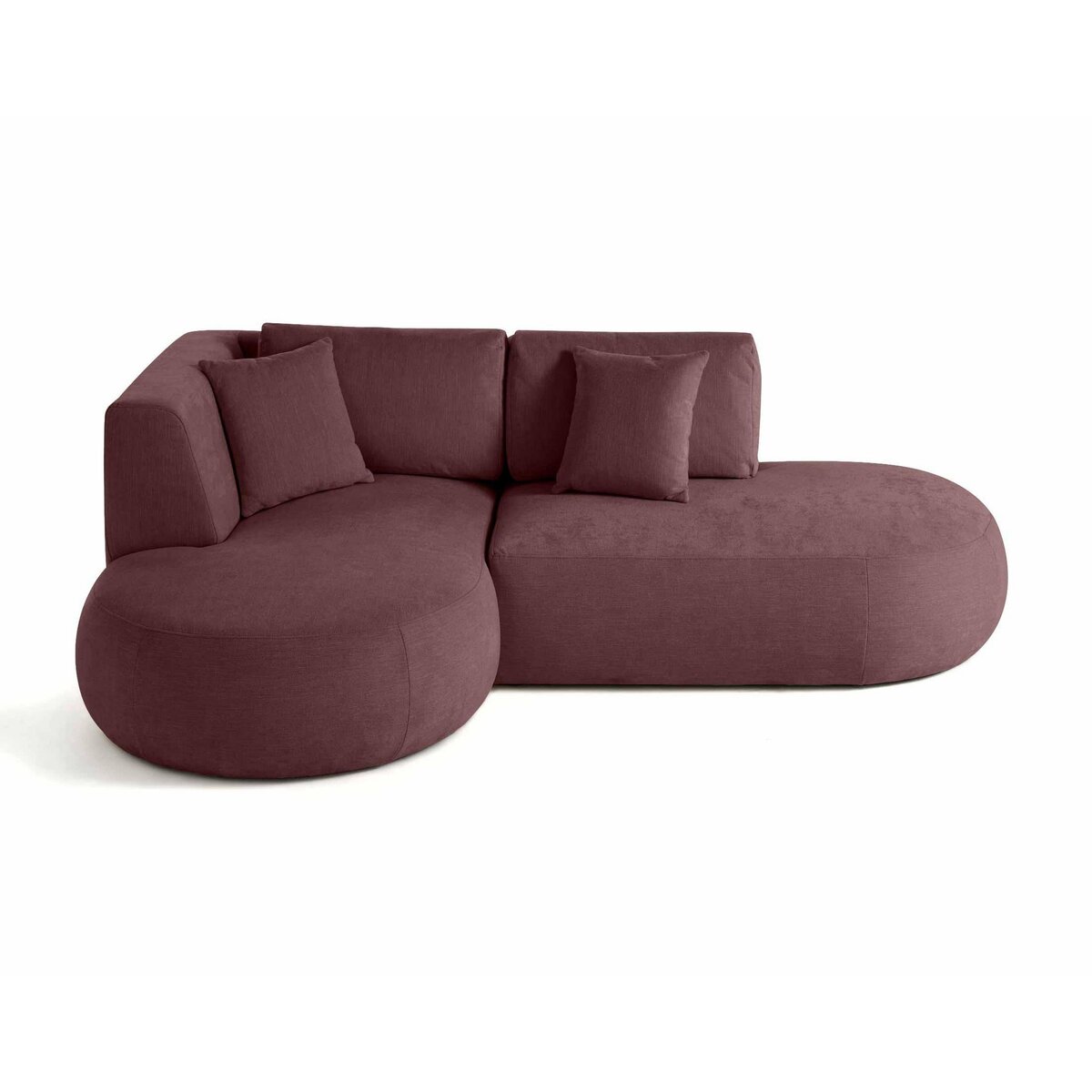 LISA DESIGN Santorini - canapé modulable d'angle gauche - 4 places - en tissu texturé