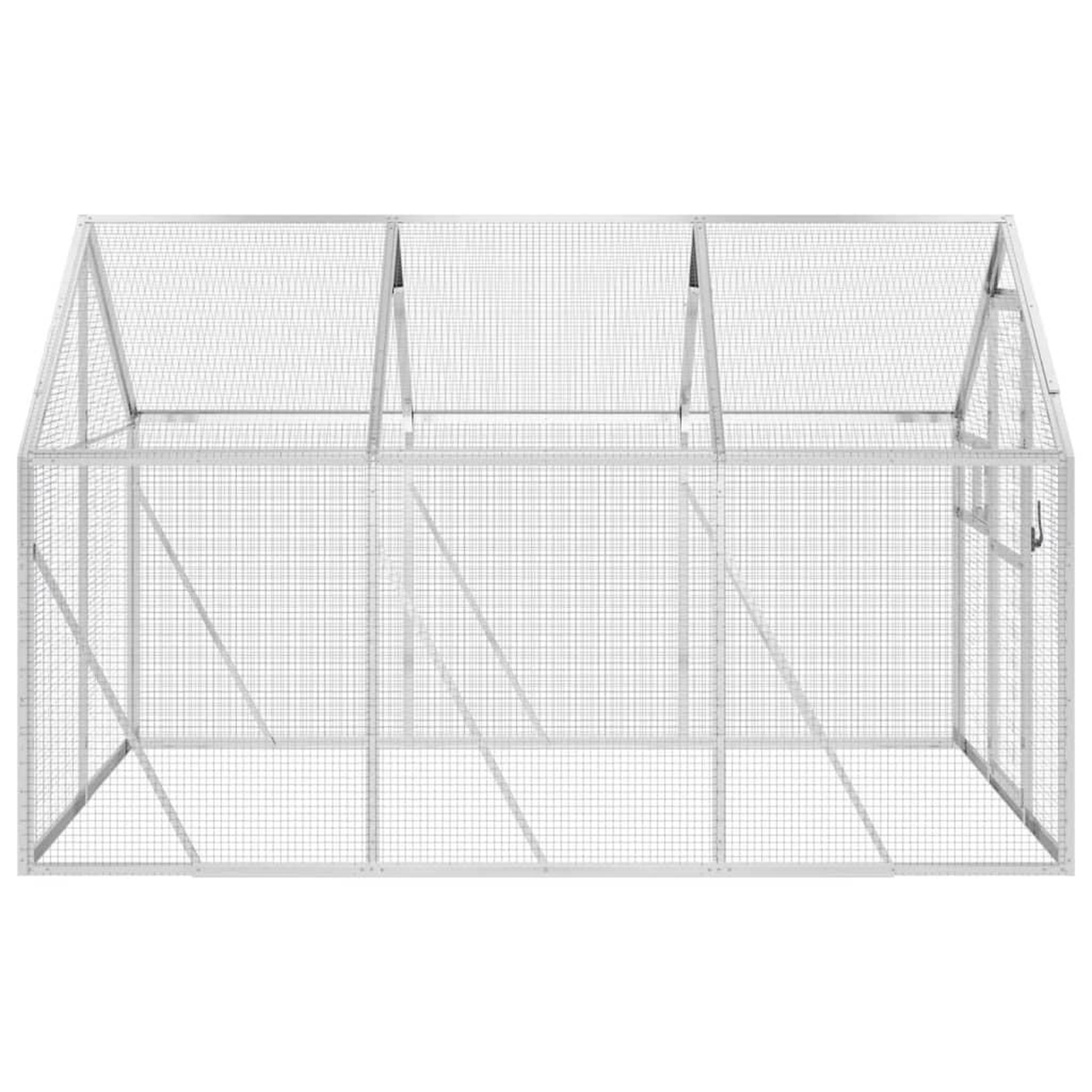 Voir la diapositive 4 : VIDAXL Voliere argente 1,79x3x1,85 m aluminium