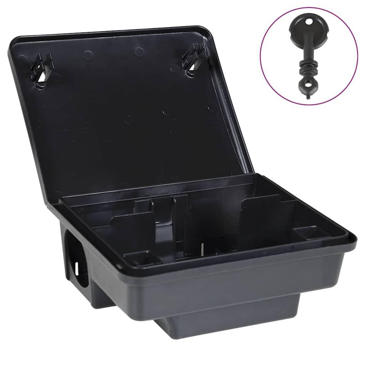 VIDAXL Pieges a souris 4 pcs noir 23x19x9,5 cm