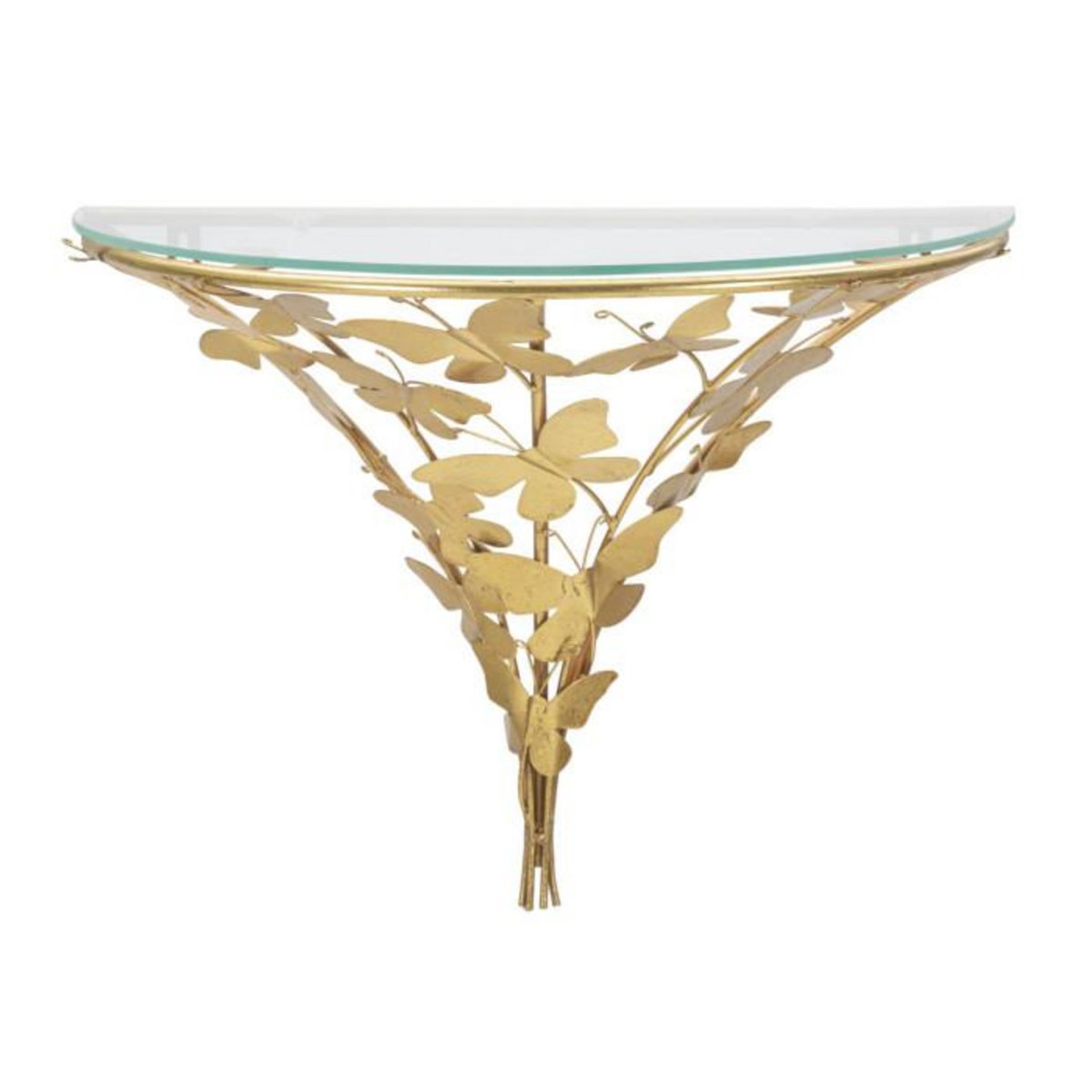 Paris Prix Table de Chevet Murale  Butterfly  44cm Or