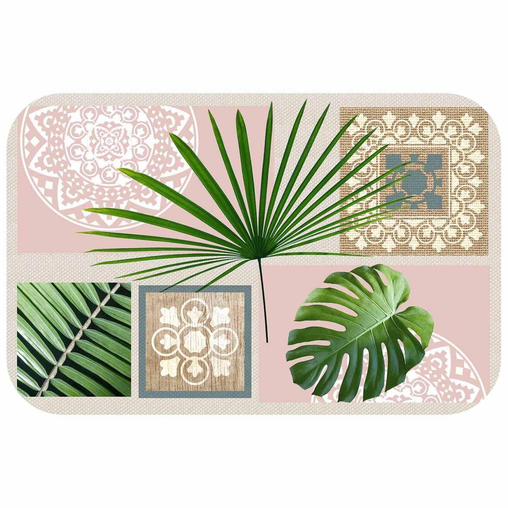 Douceur d'Intérieur Set de table imprimé  chamae  28x44cm rose