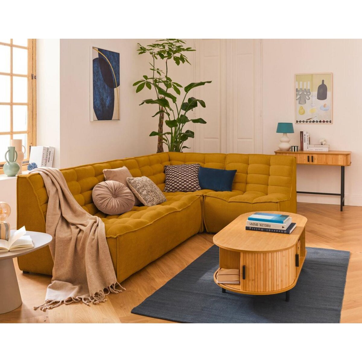 LISA DESIGN Ellie - canapé 2 places en velours texturé