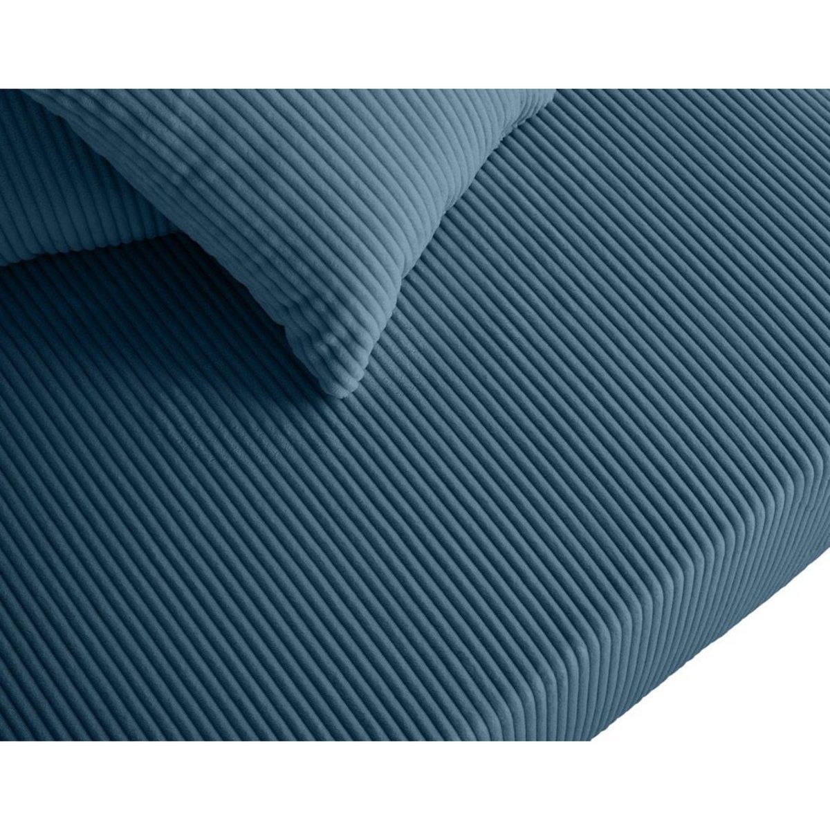 LISA DESIGN Edinburg - module d'assise d'angle droit - en velours côtelé