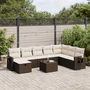 Voir la diapositive 1 : VIDAXL Salon de jardin avec coussins 9 pcs marron resine tressee
