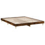 Voir la diapositive 5 : VIDAXL Cadre de lit sans matelas chene fume 120x200 cm bois ingenierie