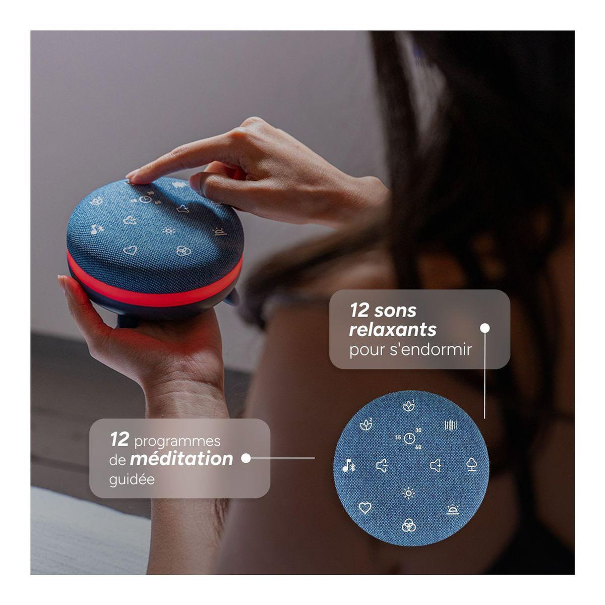 Terraillon Générateur de bruits blancs Zen Box Meditation