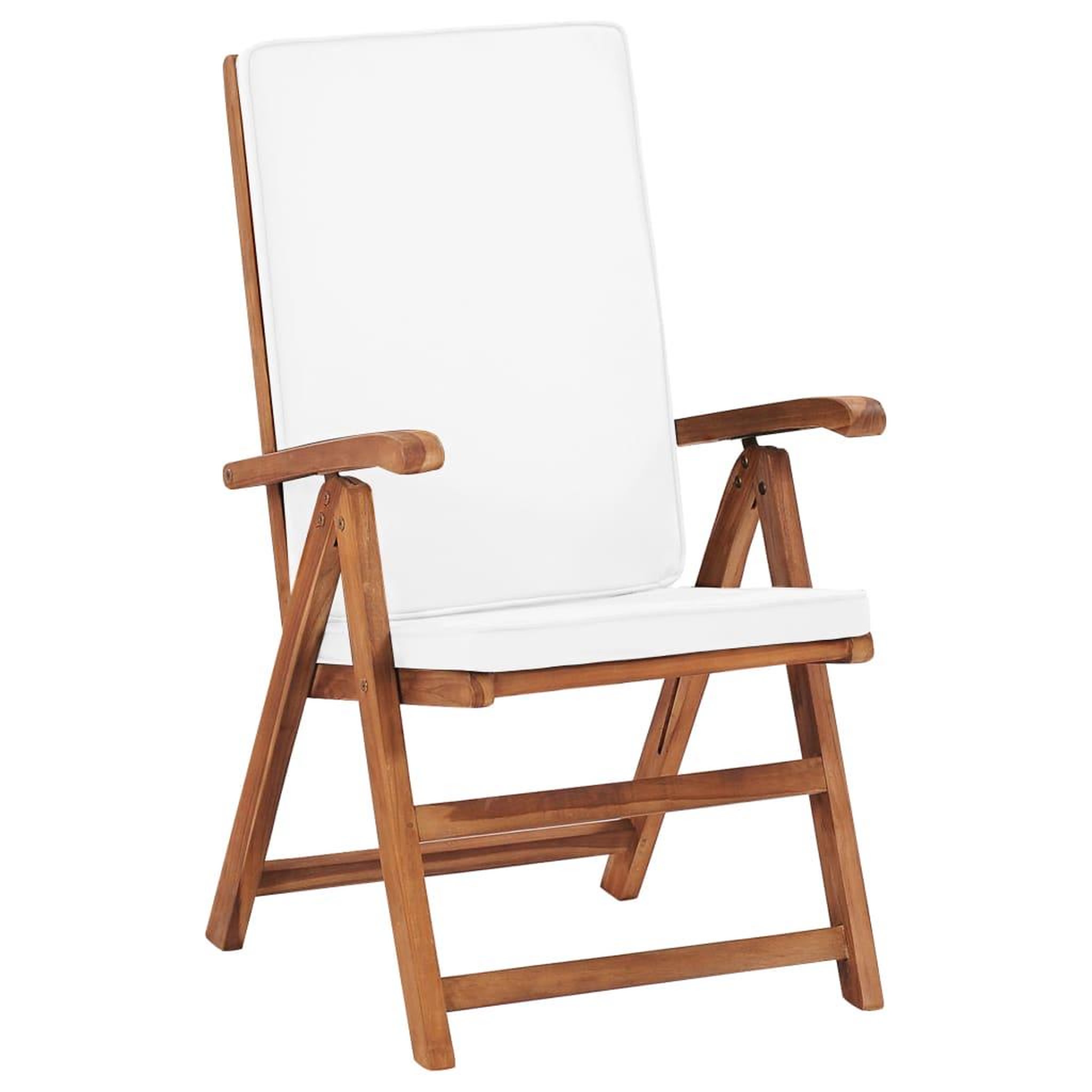 Voir la diapositive 2 : VIDAXL Chaises inclinables lot de 2 avec coussins Teck solide Creme