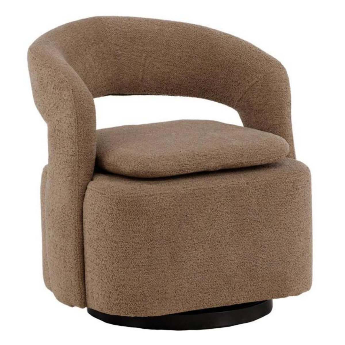Paris Prix Fauteuil Design Bouclette  Laurel  71cm Marron
