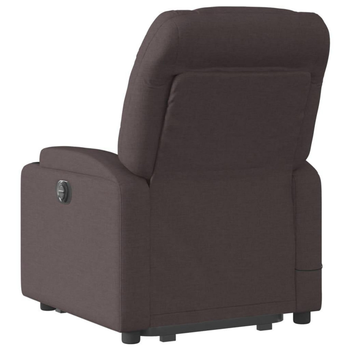 VIDAXL Fauteuil inclinable de massage Marron fonce Tissu