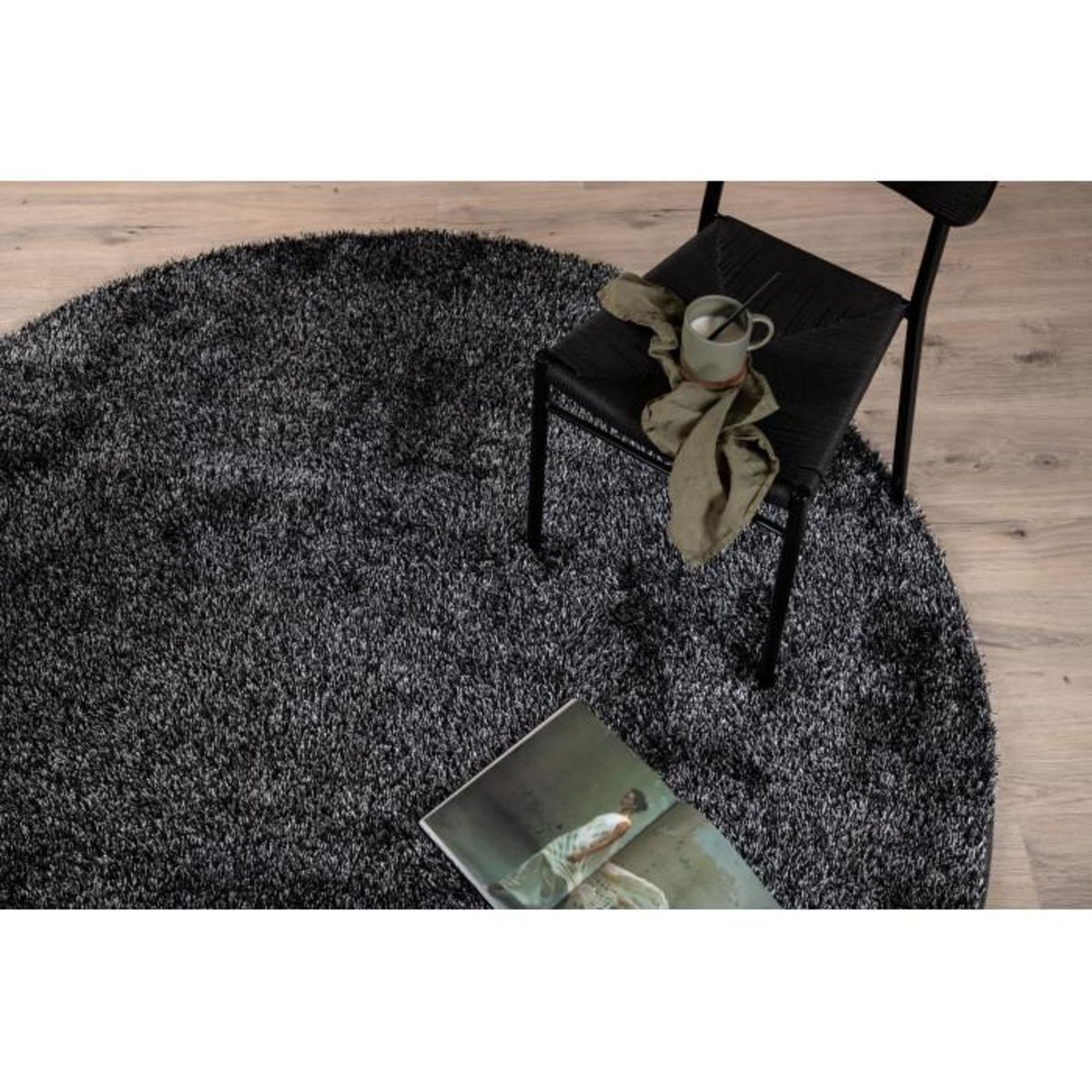 Paris Prix Tapis Rond  Mattis  200cm Anthracite
