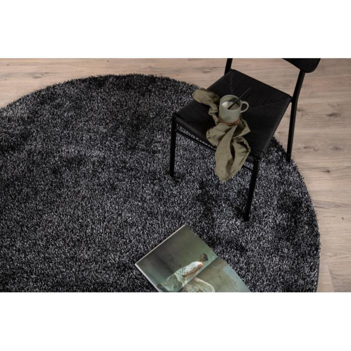 Paris Prix Tapis Rond  Mattis  200cm Anthracite