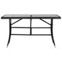 Voir la diapositive 2 : VIDAXL Table de jardin Noir 140x80x74 cm Resine tressee
