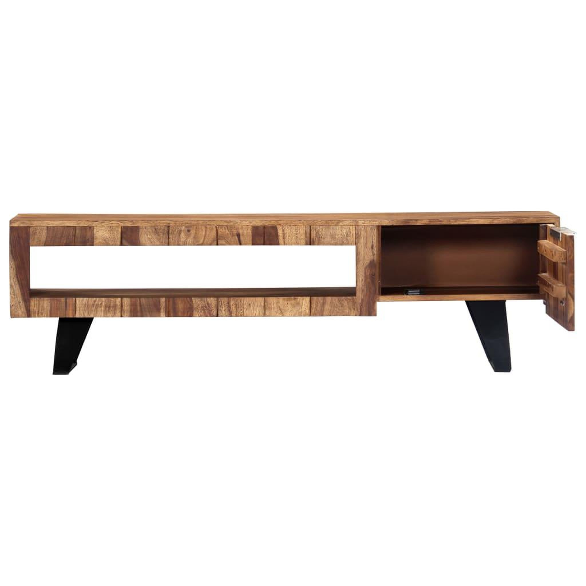 Voir la diapositive 3 : VIDAXL Meuble tv 140x30x40 cm bois massif