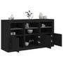 Voir la diapositive 1 : VIDAXL Buffet avec lumières LED noir 123x37x67 cm