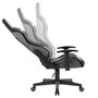 IDIMEX Chaise de bureau gaming LEGEND avec éclairage LED fauteuil gamer ergonomique pivotant, siège à roulettes revêtement synthétique gris